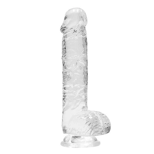 RealRock 6-inch Crystal Clear Dildo with Balls
