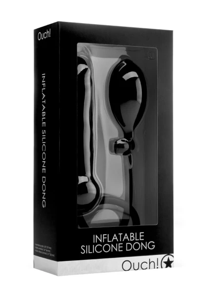 Inflatable Silicone Dong Black
