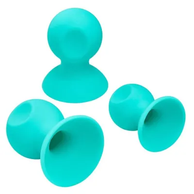 Cloud 9 Health and Wellness Nipple and Clitoral Massager Suction Set Teal
