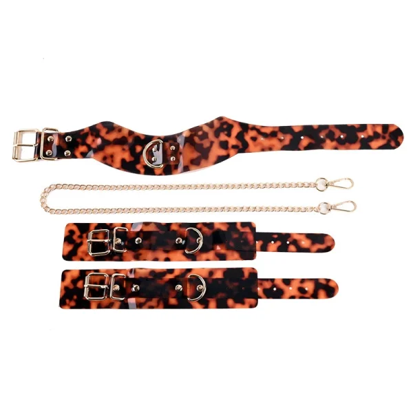 Sincerely Amber Neck & Wrist Restraints By Sportsheets