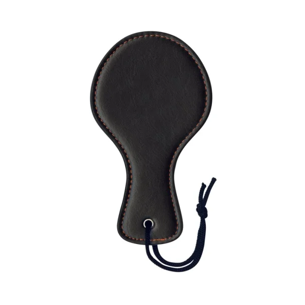 The 9's, Orange Is The New Black, Spanky Junior Paddle Faux Leather, Black With Furry Orange Lining