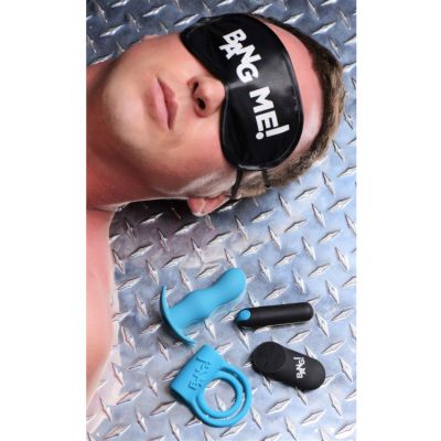 Bang Duo Blast Set Cock Ring Butt Plug Bullet Blindfold 4 Pce