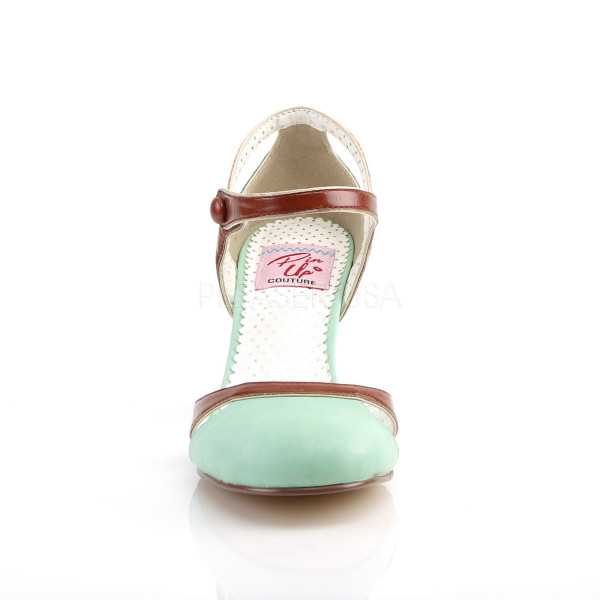 3 inches Kitten Heel Round Toe d\'Orsay Pump Ankle Strap