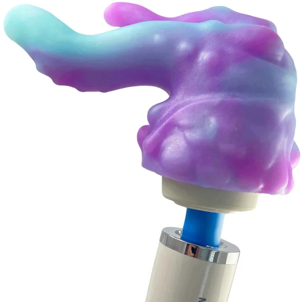 Pris Toys Hydra Dual Stimulation Magic Wand Silicone Dildo Attachment - Glow In The Dark