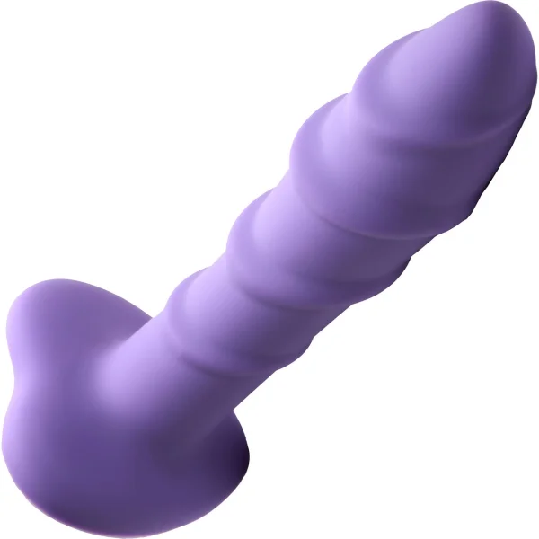 Simply Sweet Swirl 7" Silicone Suction Cup Dildo - Purple