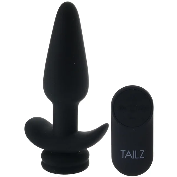Tailz Snap-On Vibrating Silicone Anal Plug & 3 Tails w/ Remote Control