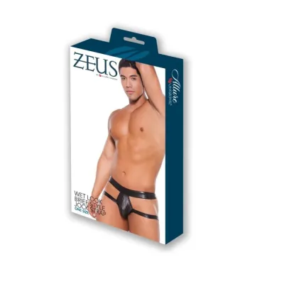 Allure Lingerie Zeus Wet Look Brief Style Jock Strap One Size