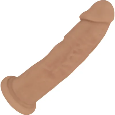 FleshStixxx 9 Inch Silicone Bendable Dildo Caramel