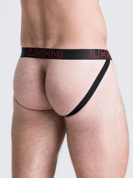 LHM Black Shiny Microfibre Jockstrap
