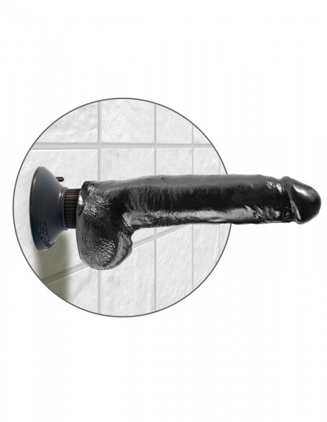 9" Vibrating Cock + Balls