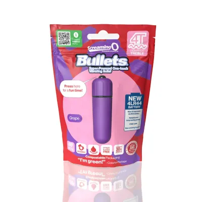 Screaming O 4t Bullet Super Powered One Touch Vibrating Bullet Grape