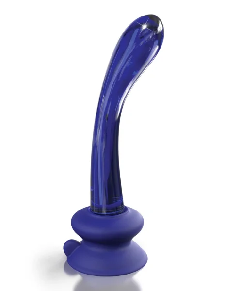 Icicles No. 89 Blue Glass Anal Dildo with Suction Cup by Pipedream Products