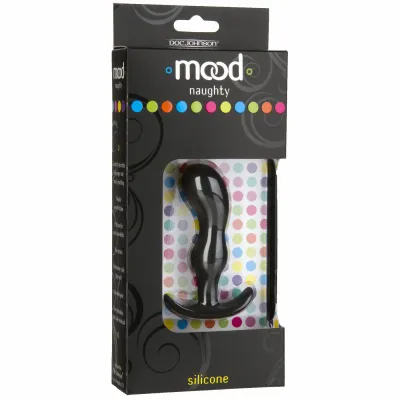 Mood Naughty 2 Small Silicone Butt Plug by Doc Johnson Black