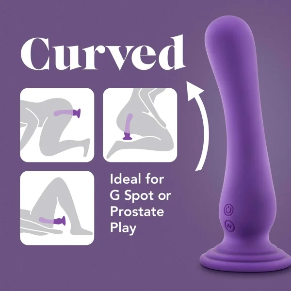 Impressions Ibiza Rechargeable Waterproof Silicone Suction Cup Vibrator By Blush - Plum