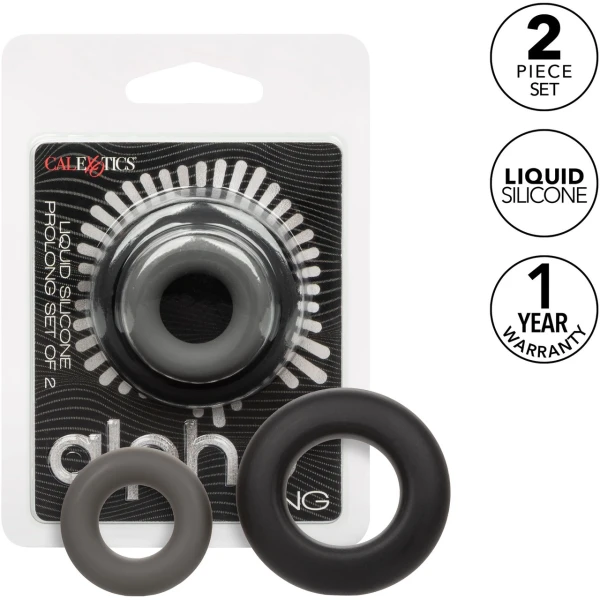 Alpha Ring Prolong Set Of 2 Cock Rings