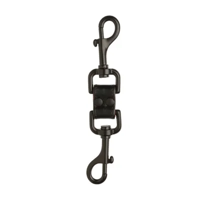 Kink Leather Two Way Access Clips Black