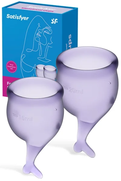 Satisfyer Feel Secure Silicone Menstrual Cups (2 Pce)