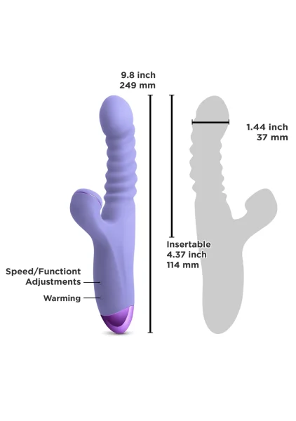 Luxe Nova Thrusting & Throbbing Rabbit Vibe