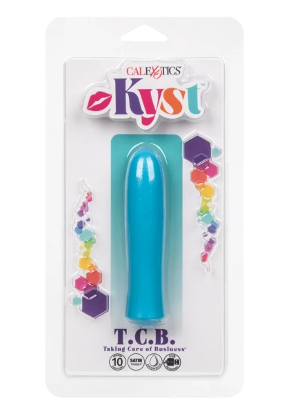 Kyst T.C.B. Taking Care of Business Powerful Waterproof Rechargeable Bullet Vibrator By CalExotics - Blue