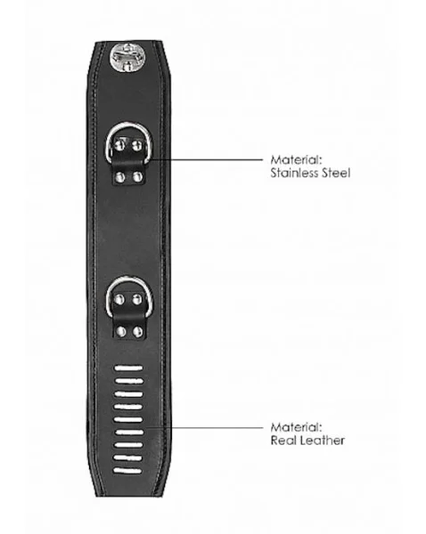 Restraint Ankle Cuff With Padlock- Black - Black