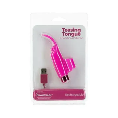 Powerbullet Teasing Tongue With Mini Rechargeable Bullet 2 5 In Pink