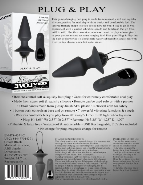 Plug & Play Butt Plug + Remote