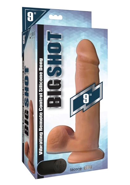 Big Shot 9" Vibrating Dildo with Balls — image 4 of 4