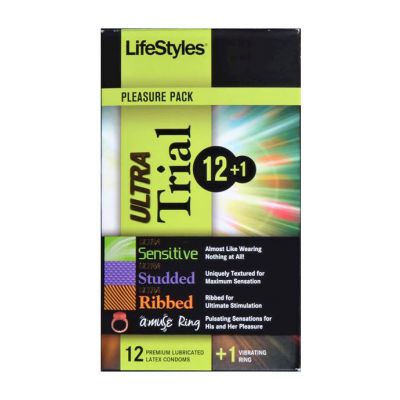 Lifestyles Ultra Trial 12pk 1 Vibrating Ring 13pk