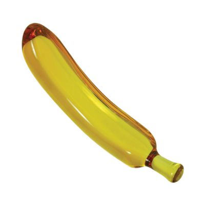 Glass Gem Amber Banana