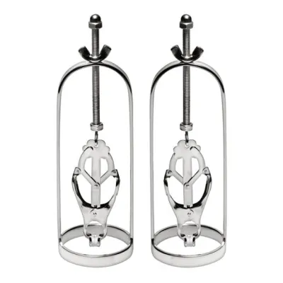 Stainless Steel Clover Clamp Nipple Stretchers Silver