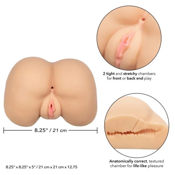 Stroke It Life Size Ass Flesh Brown