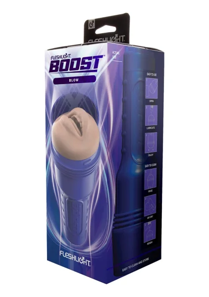 Fleshlight Boost Blow Mouth Penis Masturbator With Turbo Tech