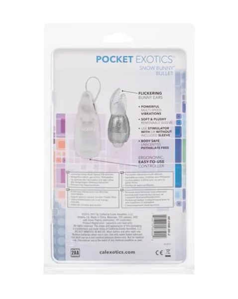 Pocket Exotics Snow Bunny Bullet - Clear