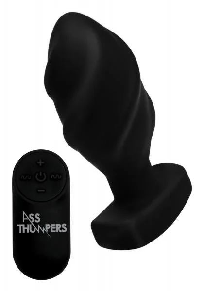 The Driller 10x Swirled Silicone Remote Control Vibrating Butt Plug — image 4 of 8