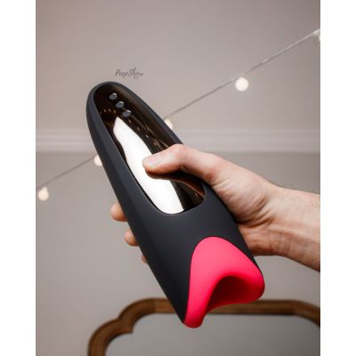 Maia Piper Vibrating Self Heating Silicone Masturbation Sleeve with Suction