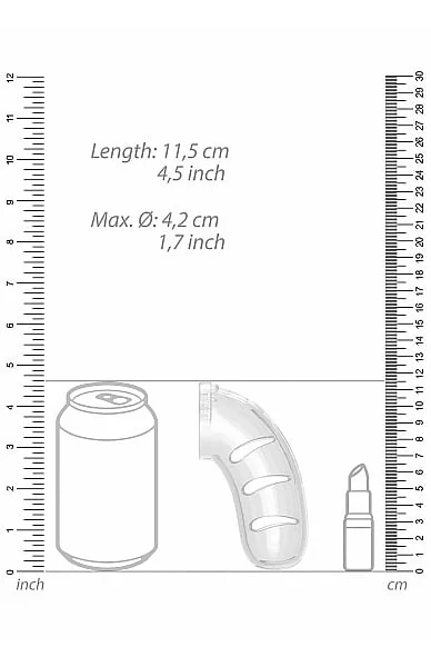 Shots - ManCage - Model 11 - 4.5" Cage with Plug - Transparent — image 4 of 6