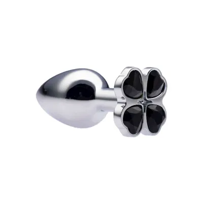 Kink Range Flower Gem Butt Plug 2 8 Inch Black Small