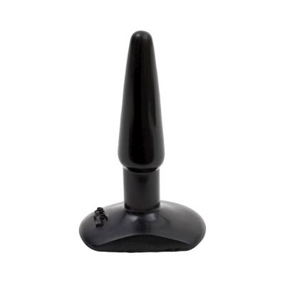 Classic Butt Plug Smooth Small Black 4 3 Inch