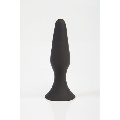 Black Silicone Butt Plug Black One Size