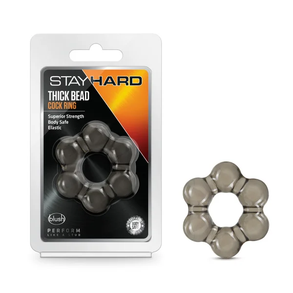 Stay Hard Thick Bead Cock Ring Black — image 11 of 13