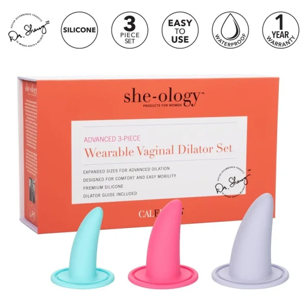 She-ology Advanced 3-Piece Wearable Vaginal Silicone Dilator Set By CalExotics