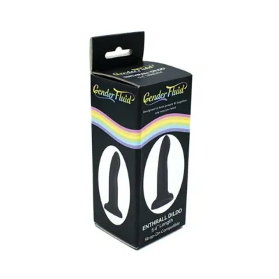 Gender Fluid Enthrall Strap on Dildo Silicone 5 5 In Black
