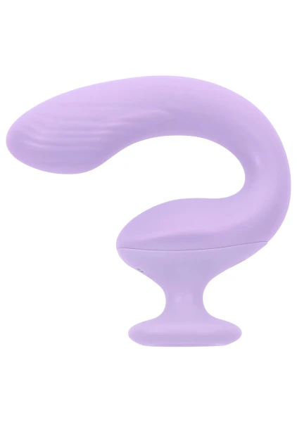 Playboy Pleasure Rev Me Up Rechargeable Waterproof Silicone Dual Stimulation Vibrator - Purple
