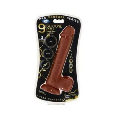 Realistic Dildos Pro Sensual Premium Silicone Dong 9 inch with 3 C Rings
