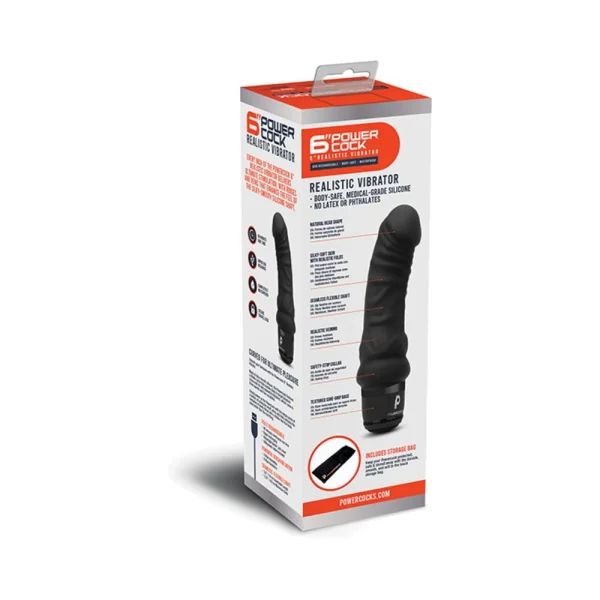 Vibrating Dildos:  Powercock 6 inches Realistic Vibrator — image 4 of 6