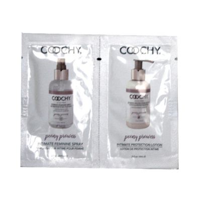 Coochy Peony Prowess Duo Foil Intimate Feminine Spray 0 9 Oz Intimate Protection Lotion 0 2oz