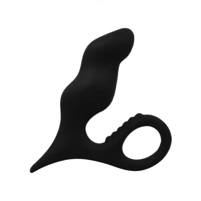Adam s Silicone Prostate Massager Waterproof Black