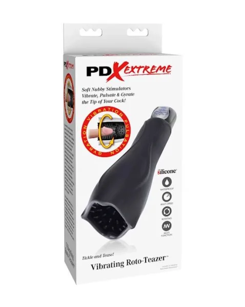Pipedream Extreme Toyz Vibrating Roto-teazer - Black