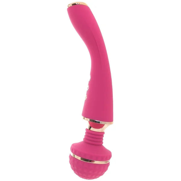 Sugar Pop Bliss Silicone Rechargeable Wand Style Vibrator - Pink