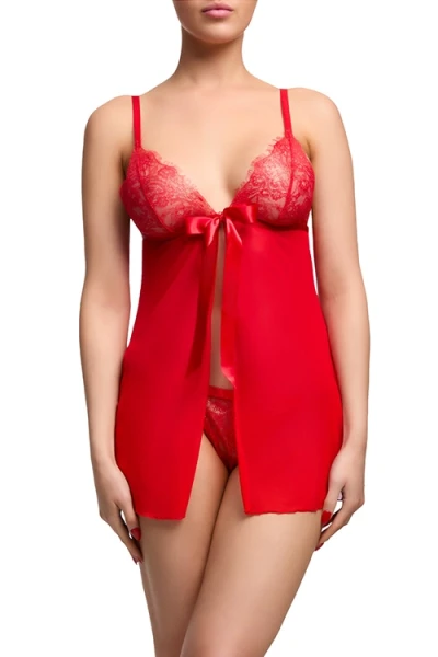 Dita Von Teese Von Follies Fantacist Open Front Red Babydoll
